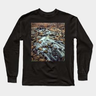 Long Exposure of a Stream in the Fall Long Sleeve T-Shirt